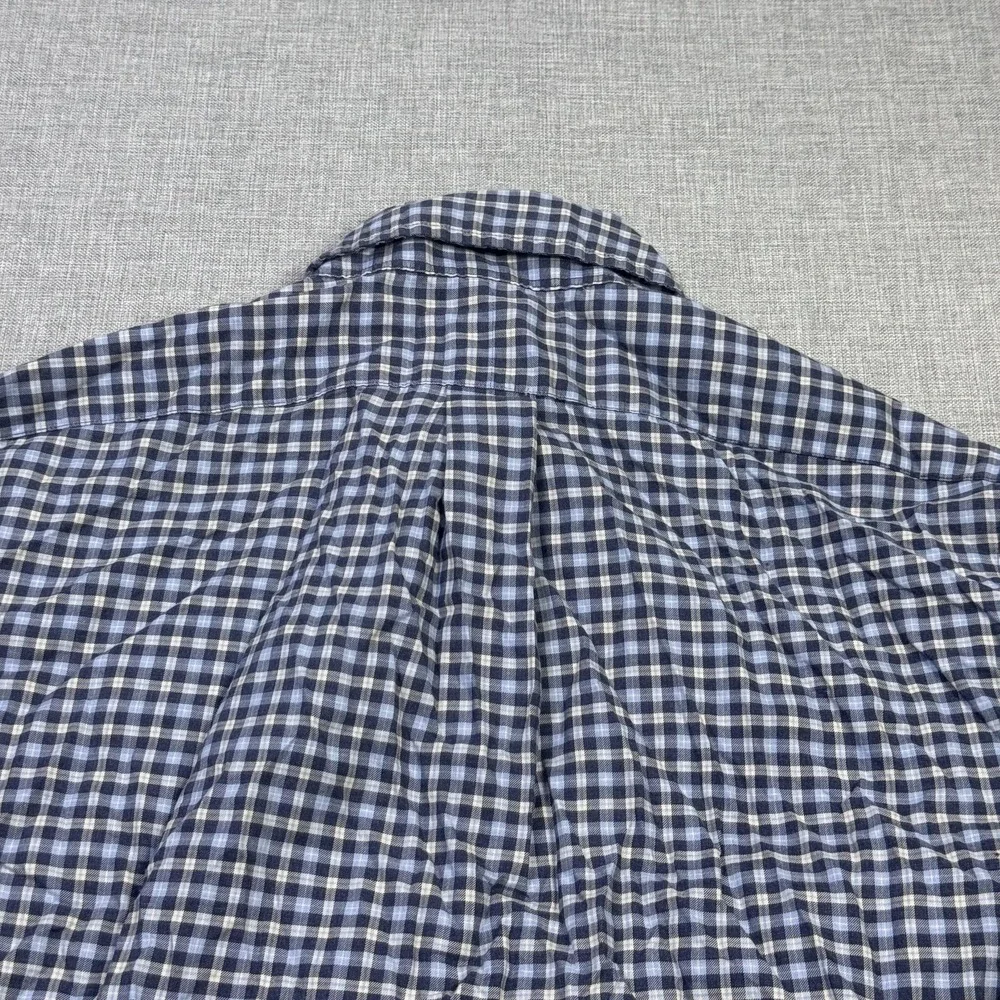 Ralph Lauren Button-Down Shirt Mens Medium Blue Check Long Sleeve Classic Fit